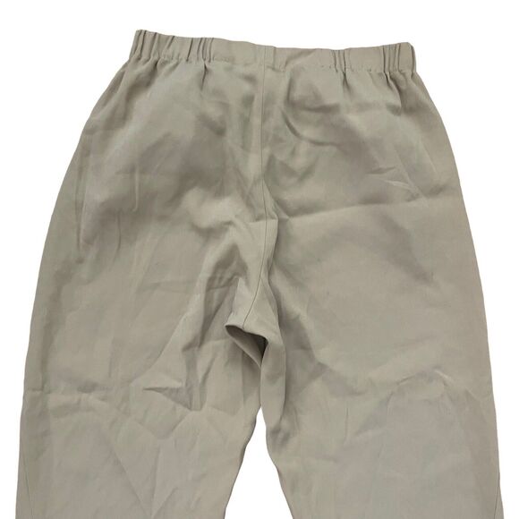 Babaton Small Dexter Pant Tan Tuxedo Pull On Crepe Ankle Cropped - Picture 9 of 10
